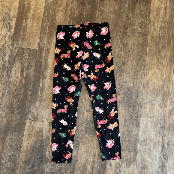 Holiday Time Other - Holiday Time Black Festive Reindeer Leggings